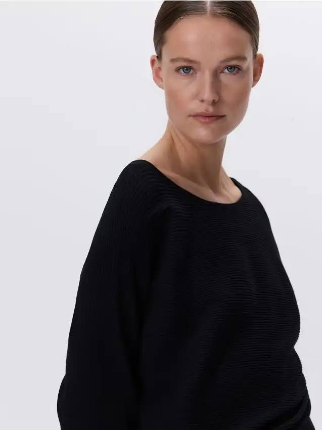 Maglione in misto viscosa - nero