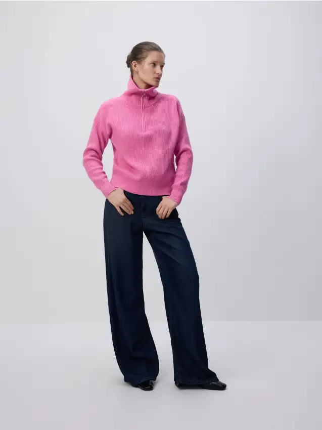 Maglione in misto viscosa - orchidea