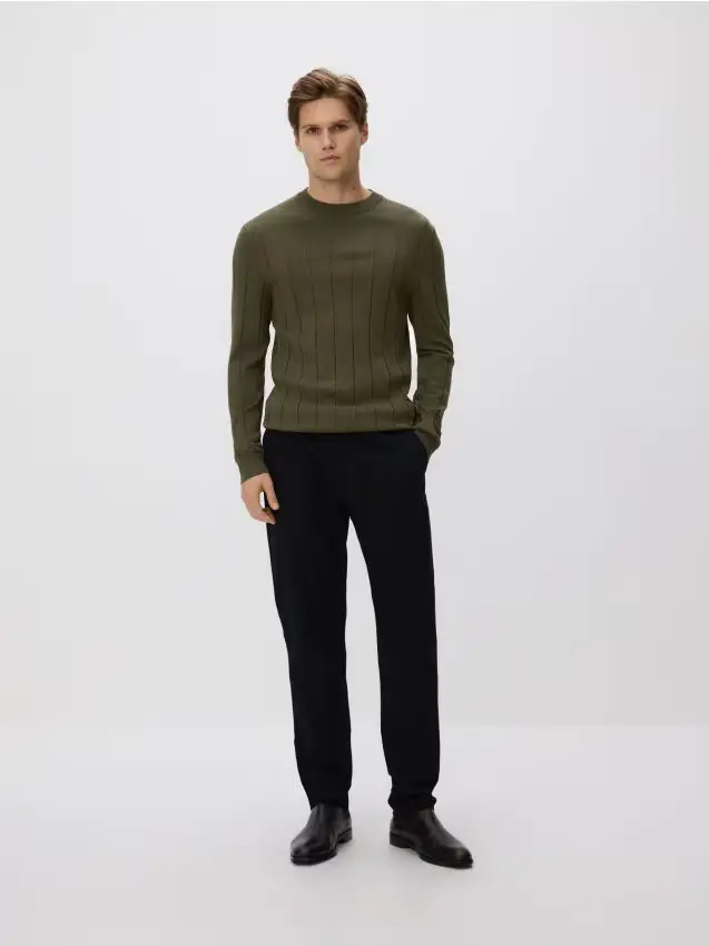 Maglione in misto viscosa - verde oliva chiaro