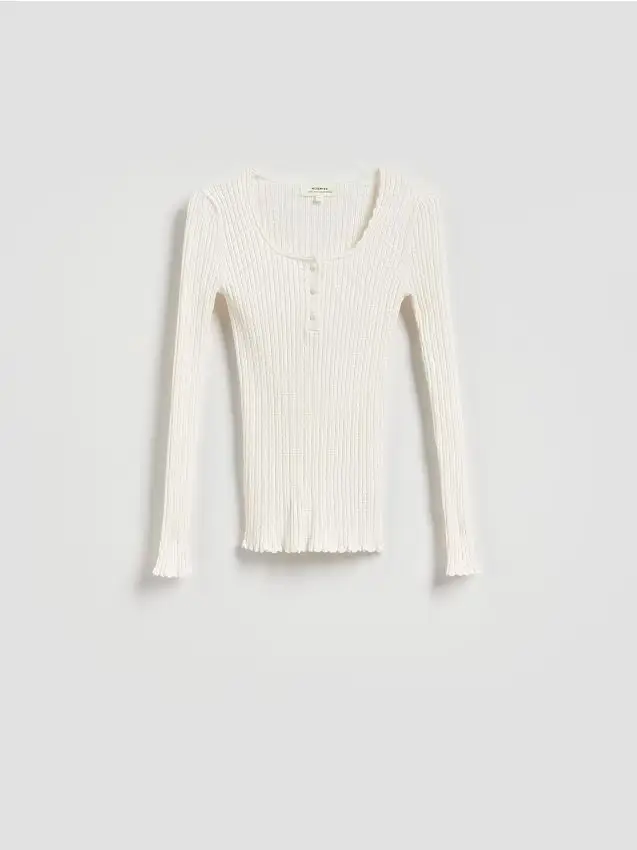 Maglione in viscosa - panna