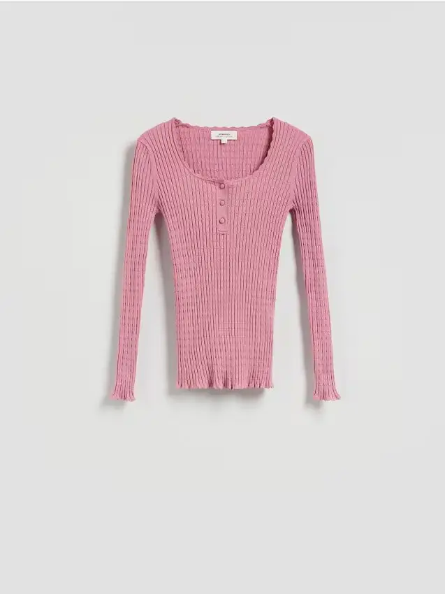Maglione in viscosa - rosa cipria