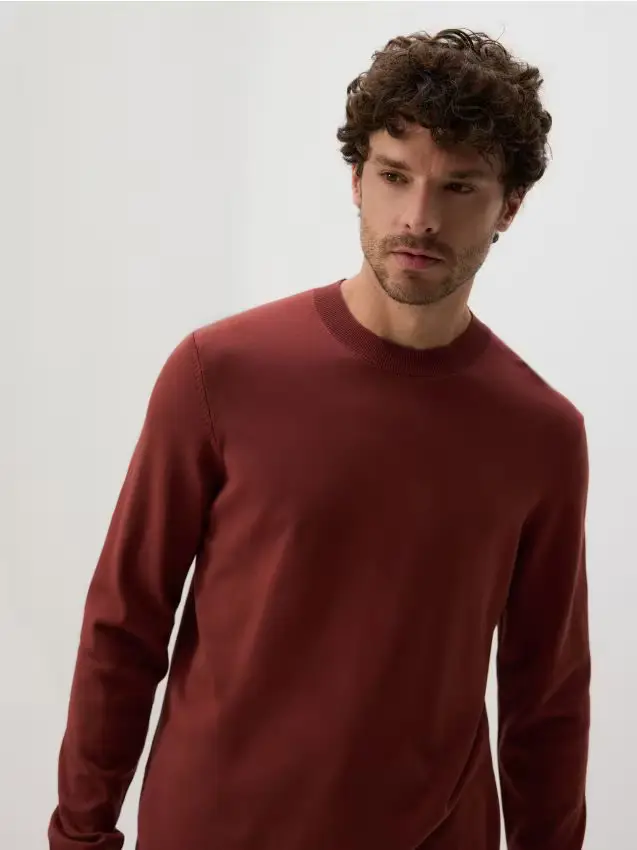 Maglione in viscosa - rosso piccante