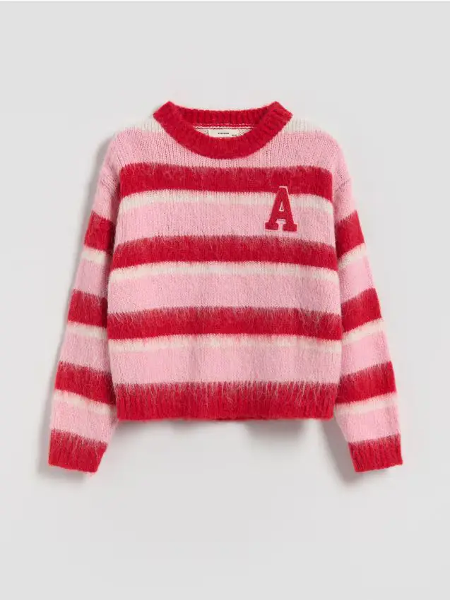 Maglione lavorato a maglia con misto lana - multicolore