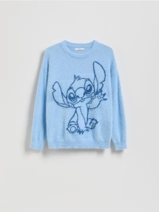 Maglione Lilo & Stitch con viscosa - blu pallido