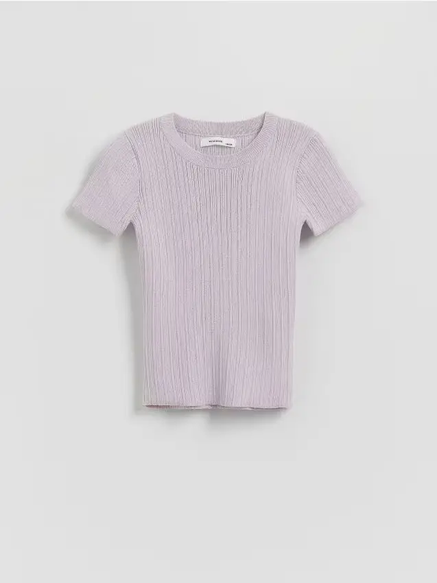 Maglione manica corta viscosa - lavanda