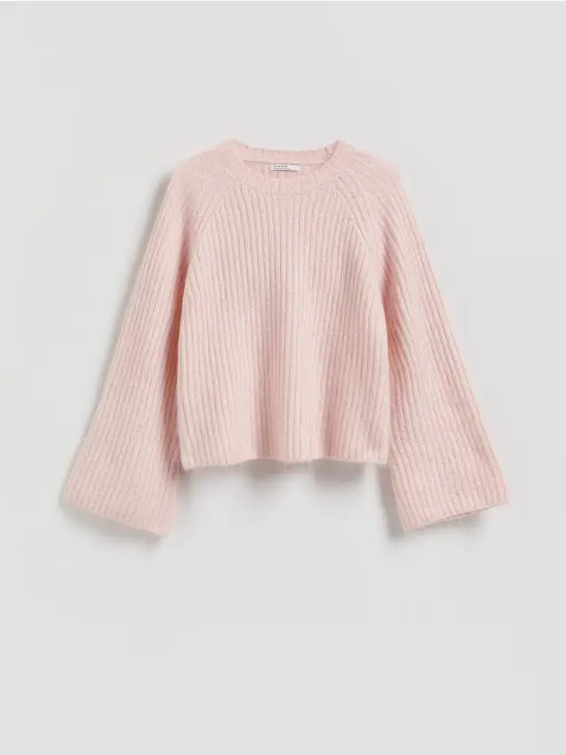 Maglione misto lana e mohair - rosa pastello
