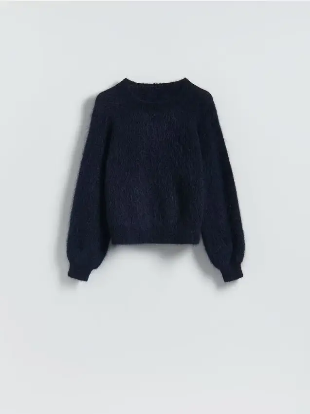 Maglione misto mohair - blu scuro