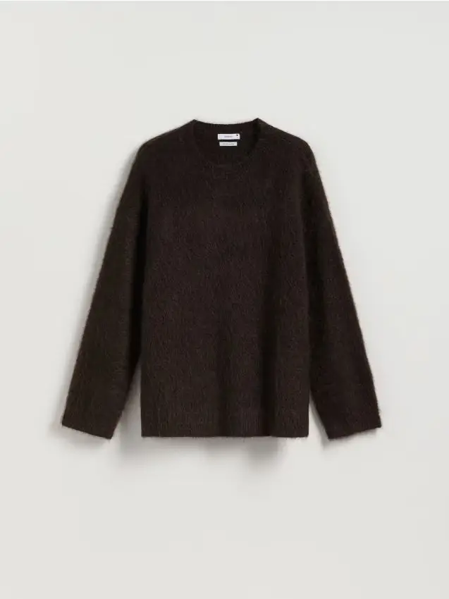 Maglione misto mohair - marrone scuro