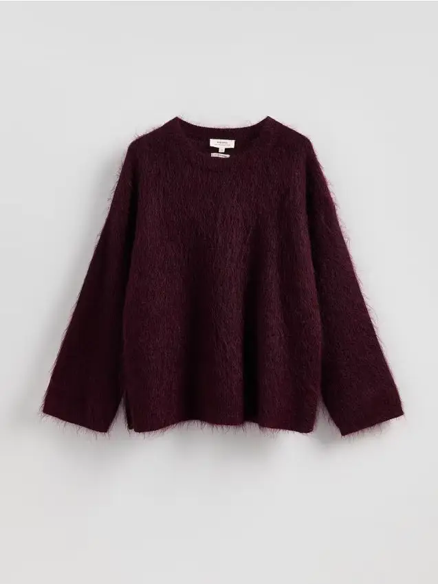 Maglione misto mohair - mogano
