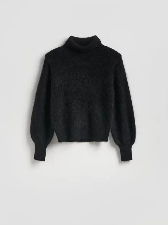 Maglione misto mohair - nero