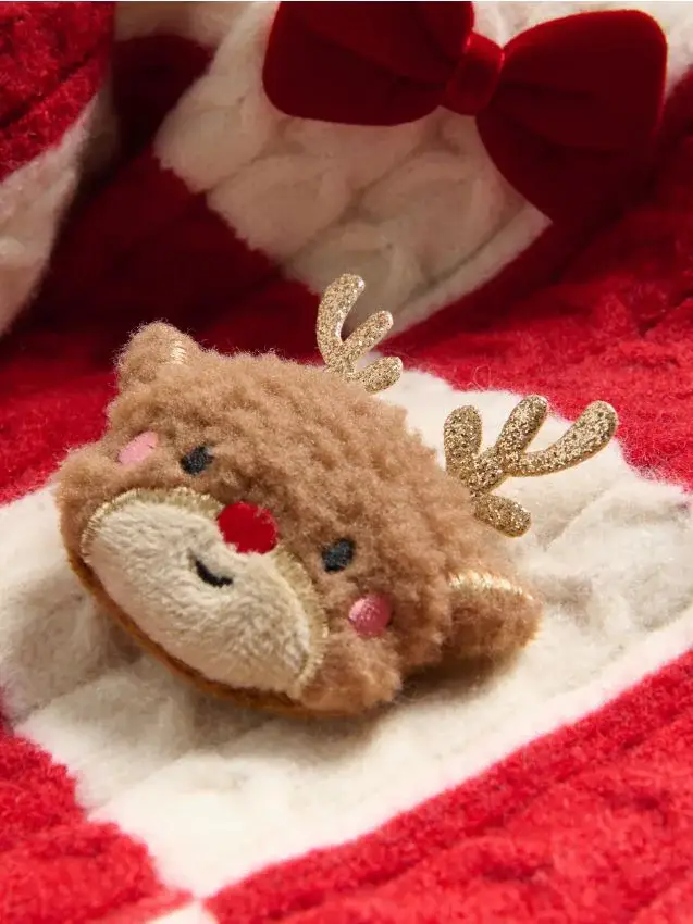 Maglione natalizio con applicazione - multicolore