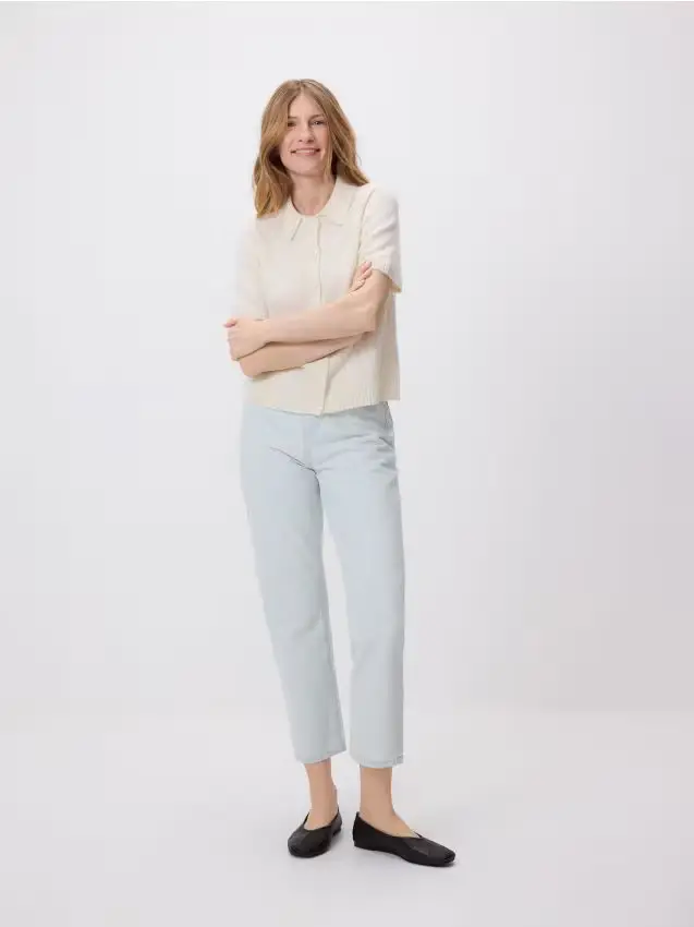 Maglione polo in lana - nude