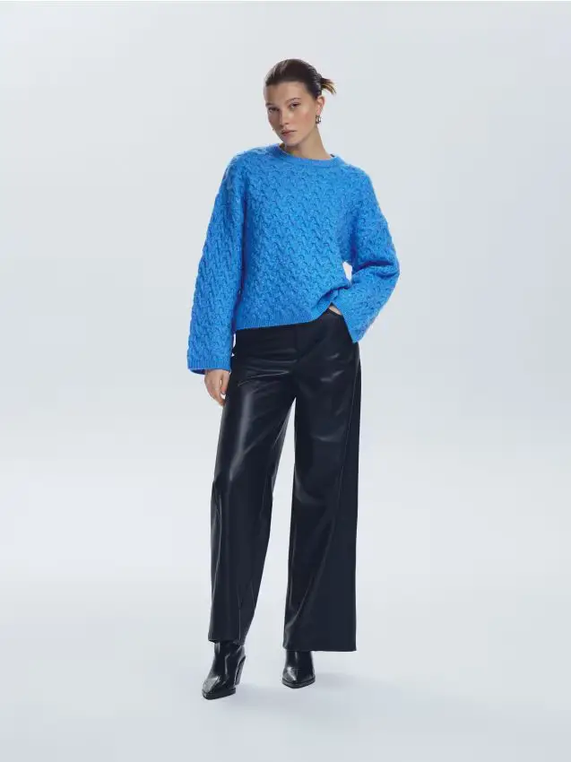 Maglione strutturato - azzurro