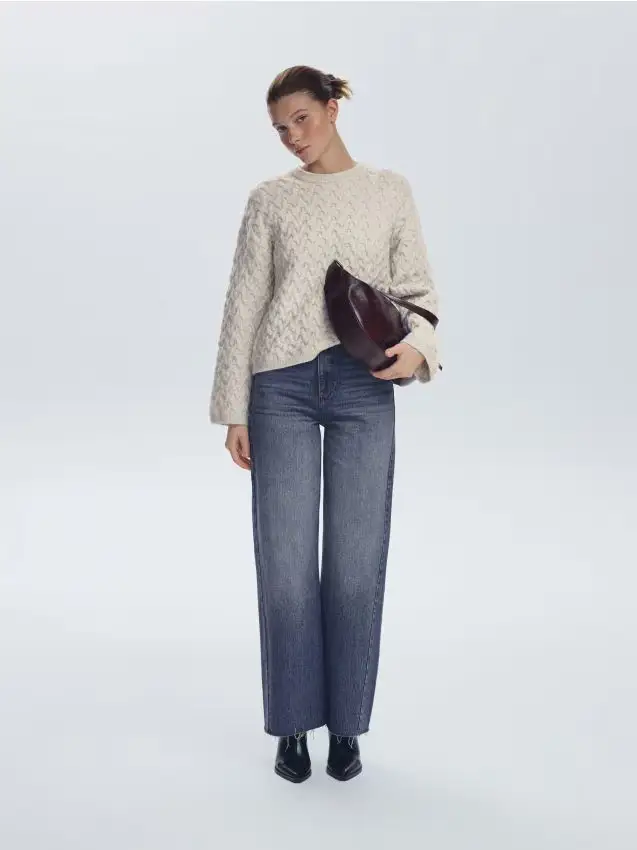 Maglione strutturato - beige