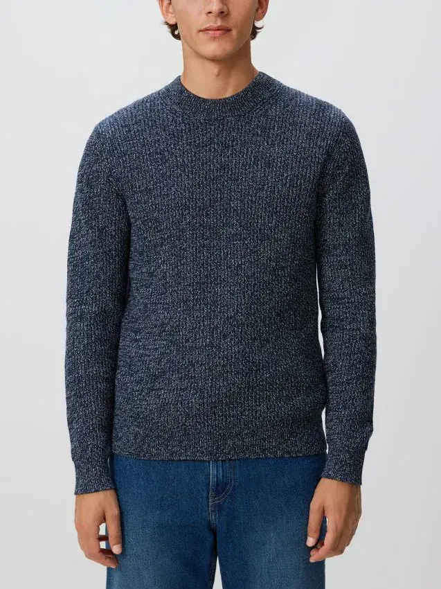 Maglione strutturato - blu scuro