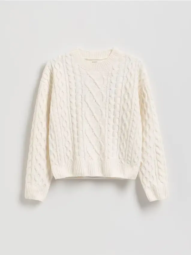 Maglione strutturato - panna