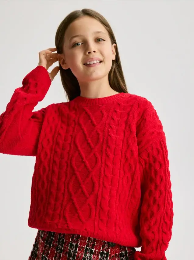 Maglione strutturato - rosso
