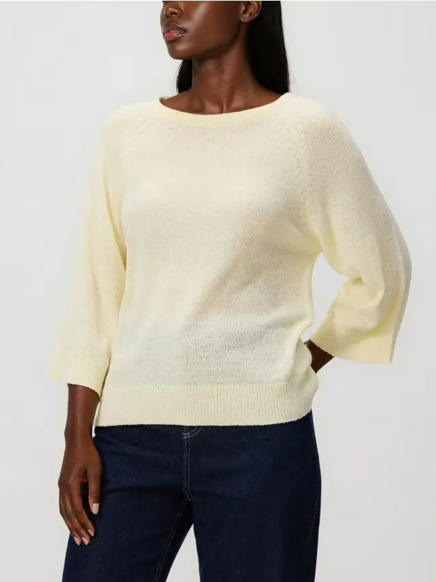 Maglione tinta unita - giallo chiaro