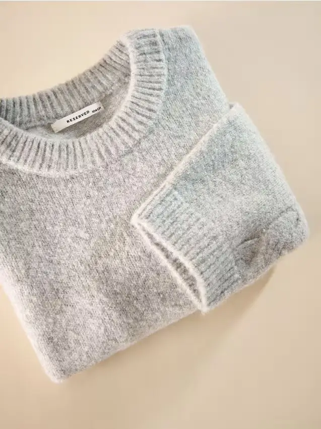 Maglione tinta unita - grigio chiaro