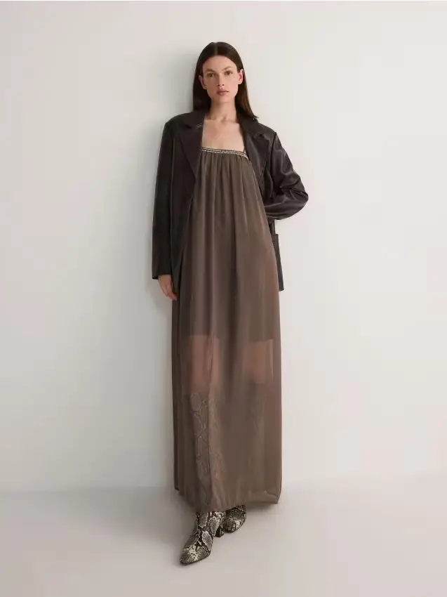 Maxi abito - marrone polveroso