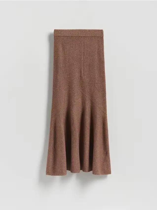 Maxi gonna in maglia - caffè