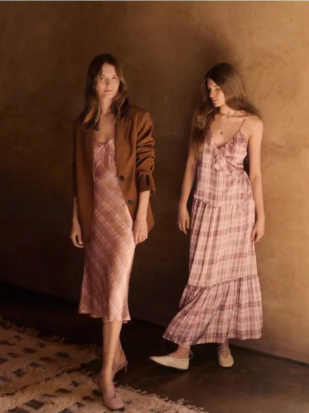 Maxigonna a quadri - multicolore