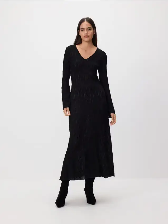 Maxivestito fantasia - nero