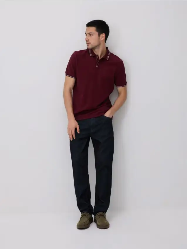MEN`S POLO - maroon
