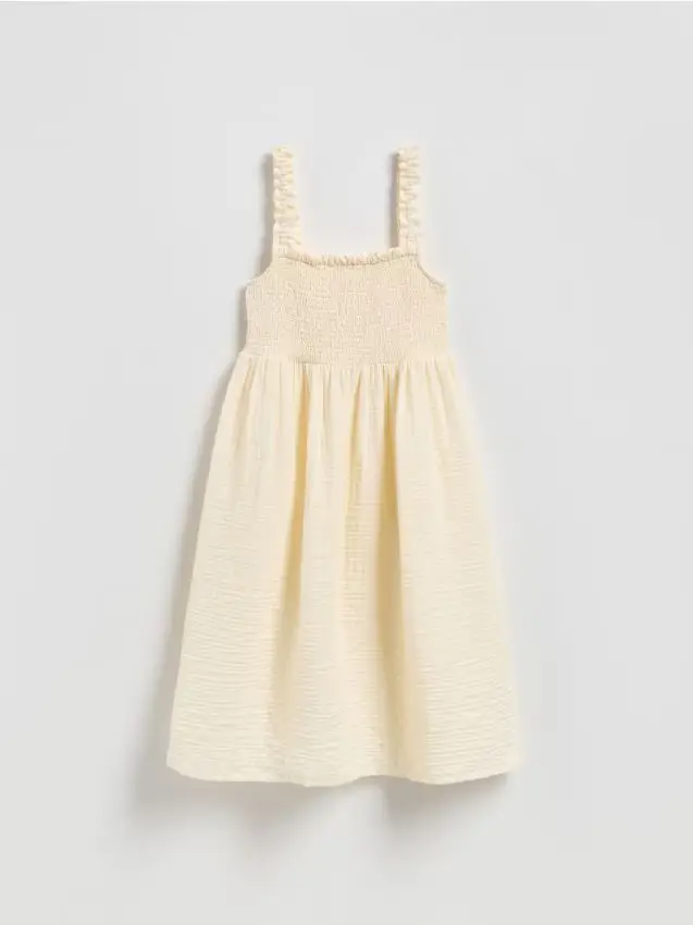 Mini abito in mussola - panna