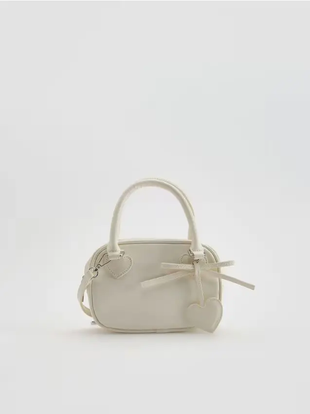 Mini borsa in eco-pelle - panna