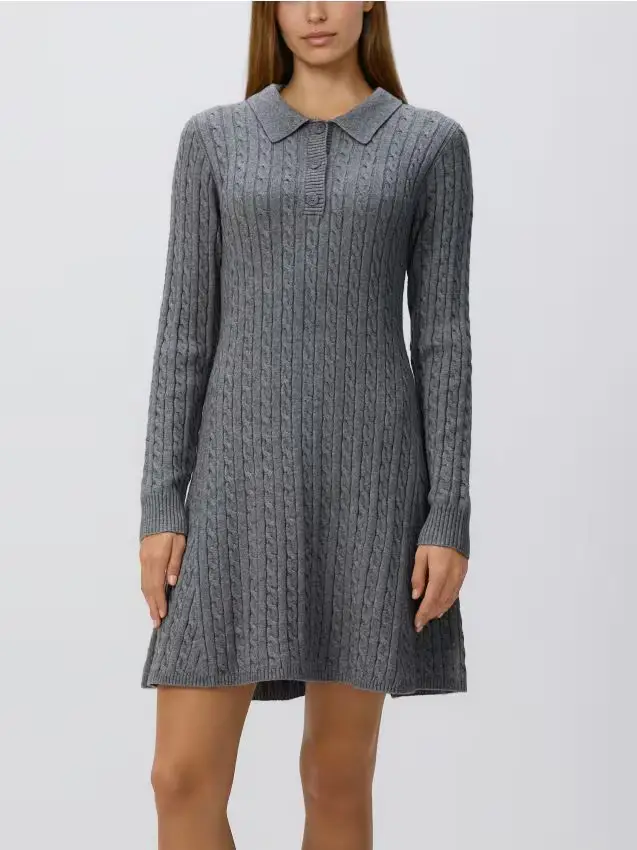 Mini vestito in jersey - grigio medio