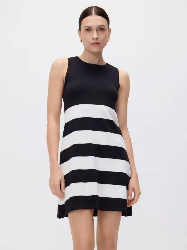 Mini vestito in misto viscosa - multicolore