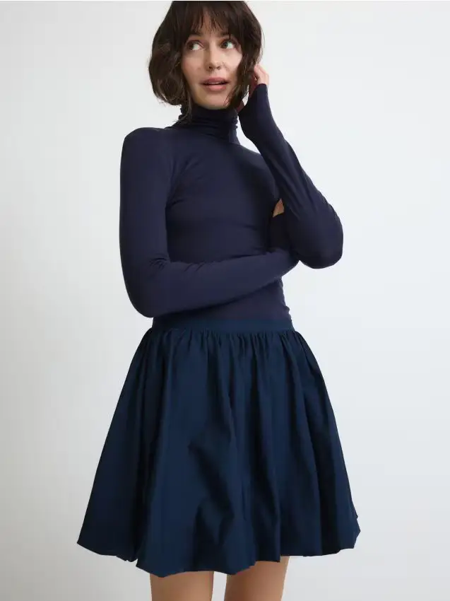 Minigonna a palloncino - blu scuro