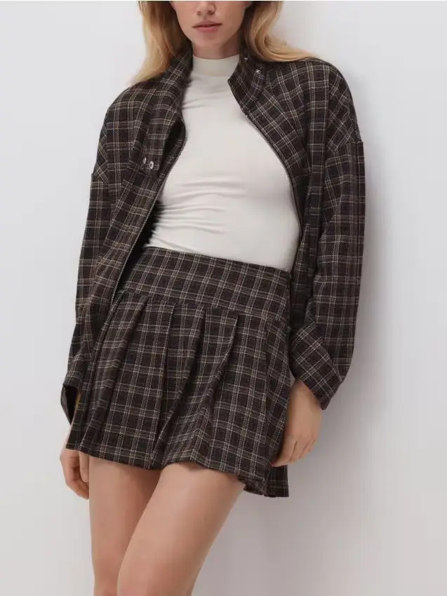 Minigonna a pieghe - multicolore