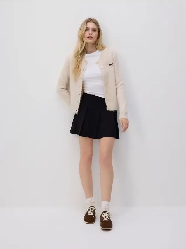 Minigonna a pieghe - nero