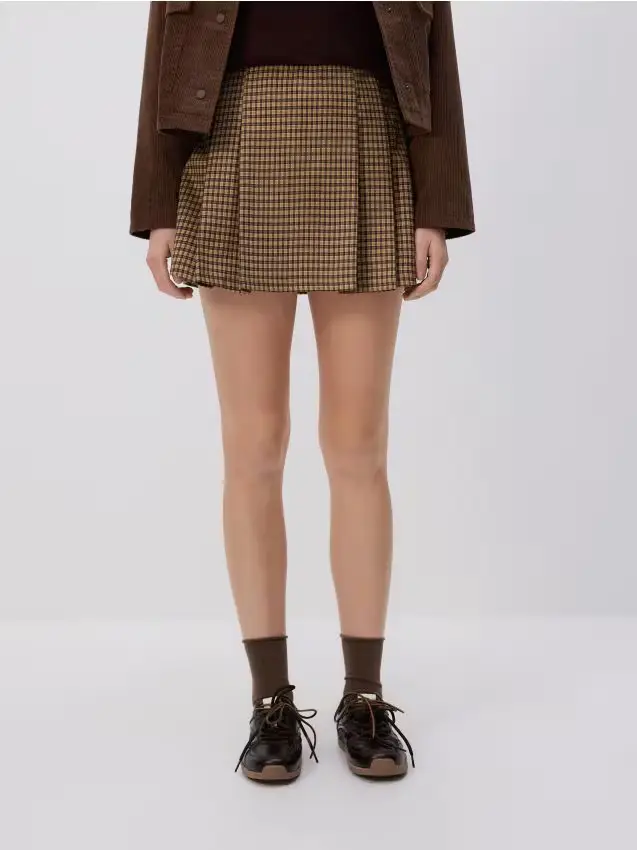 Minigonna a quadri - multicolore