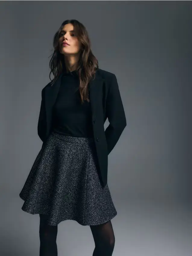 Minigonna fantasia - grigio medio