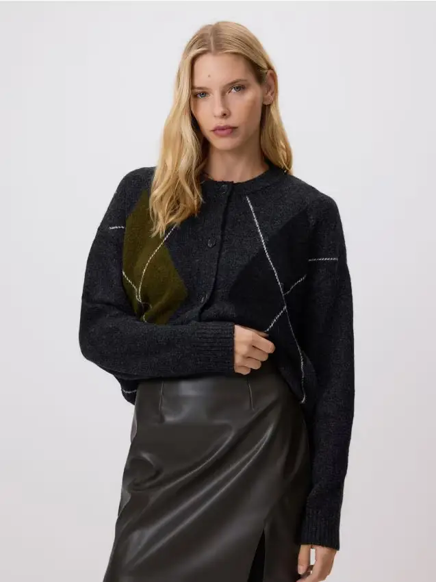 Minigonna in eco pelle - verde oliva