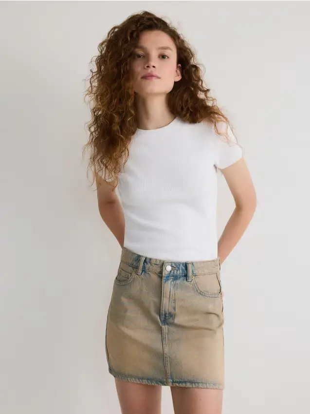 Minigonna in jeans - blu