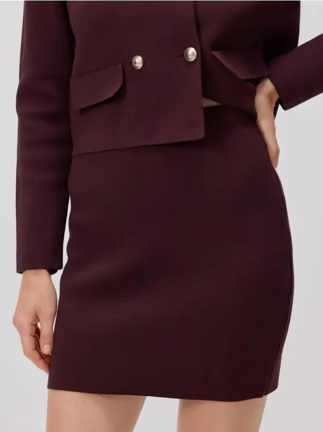 Minigonna in jersey - viola scuro