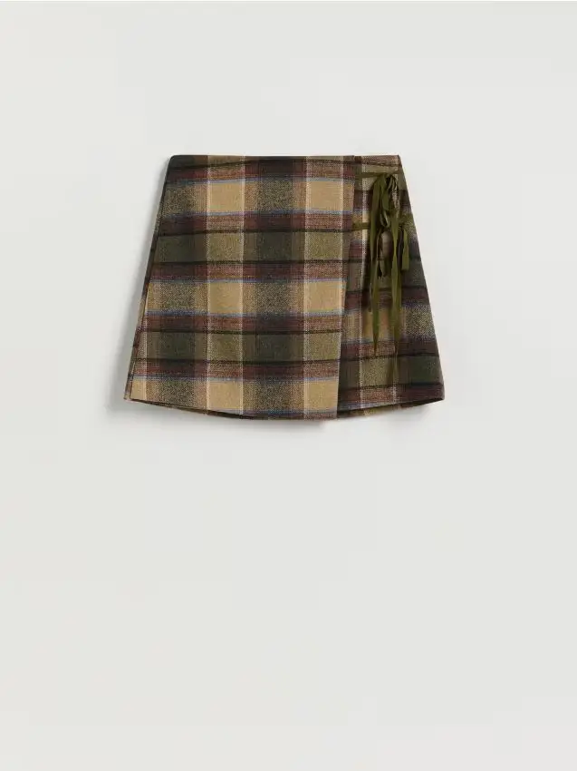 Minigonna in misto lana - multicolore