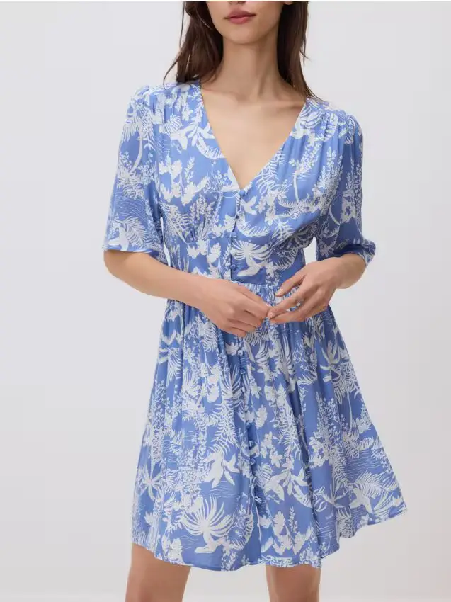 Minivestito fantasia - azzurro