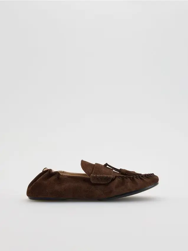 Mocassini in camoscio - marrone scuro