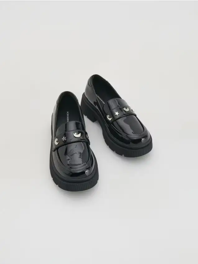 Mocassini in eco pelle - nero