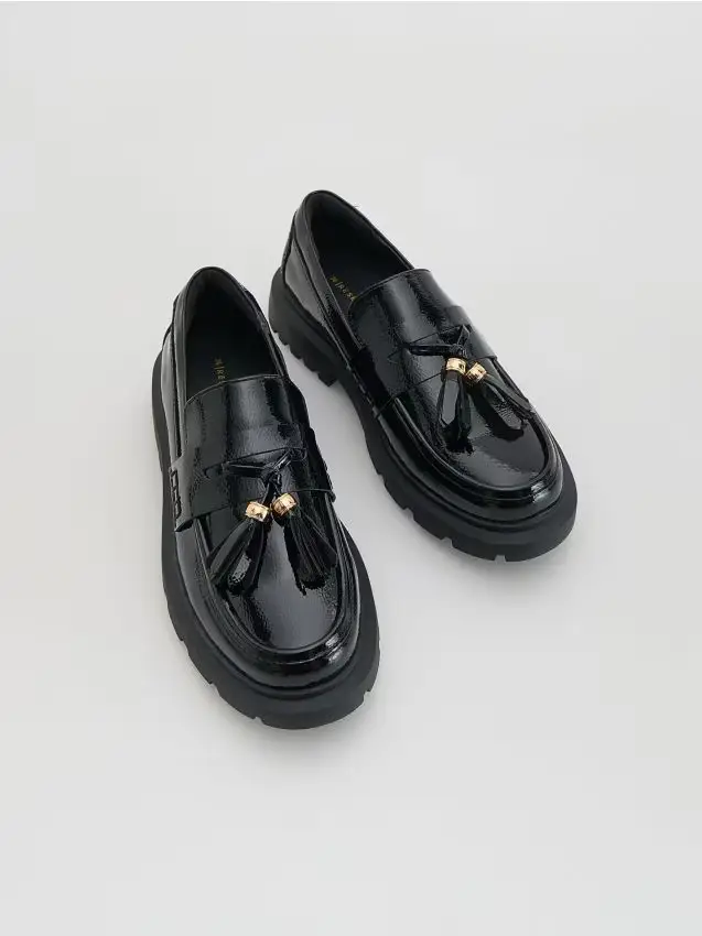 Mocassini in eco pelle - nero