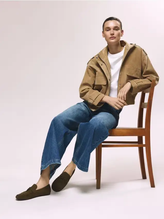 Mocassini in pelle - verde