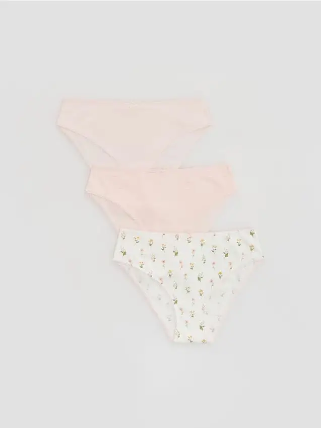 Mutandine misto cotone, confezione da 3 - mogano