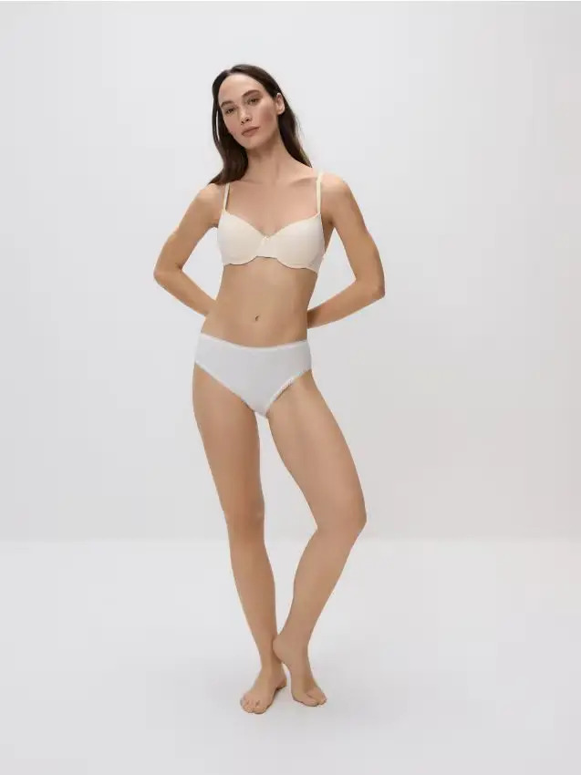 Mutandine misto cotone, confezione da 3 - nude