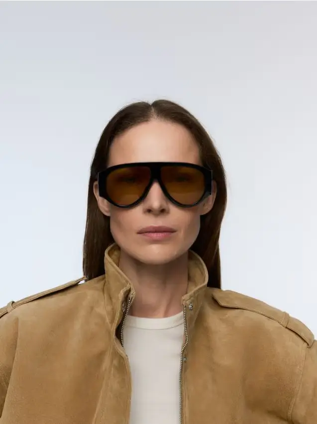 Occhiali da sole aviator - giallo