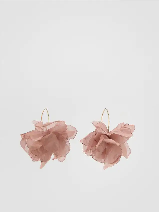 Orecchini a forma di fiore - rosa cipria